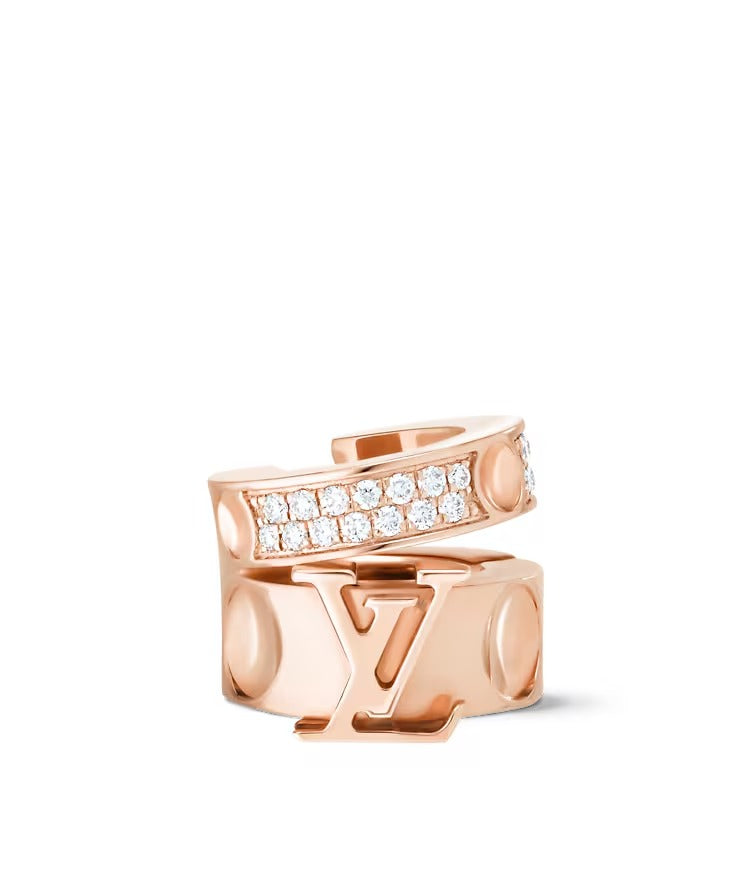 Empreinte Ear Cuff, Pink Gold and Diamonds