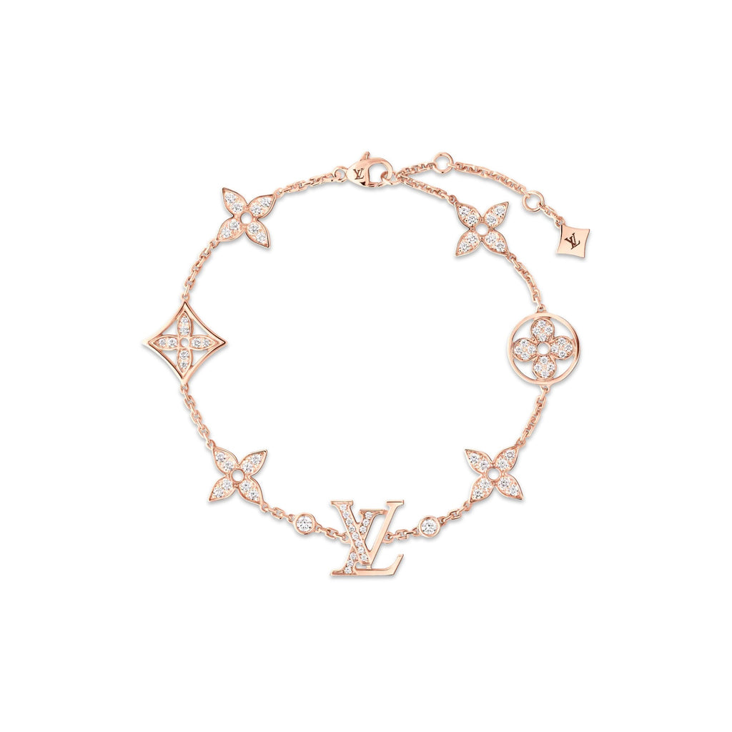 Idylle Blossom Multi-Motif Bracelet, Pink Gold and Diamonds