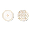 Set Of 2 Side Plates Monogram Flower Tile