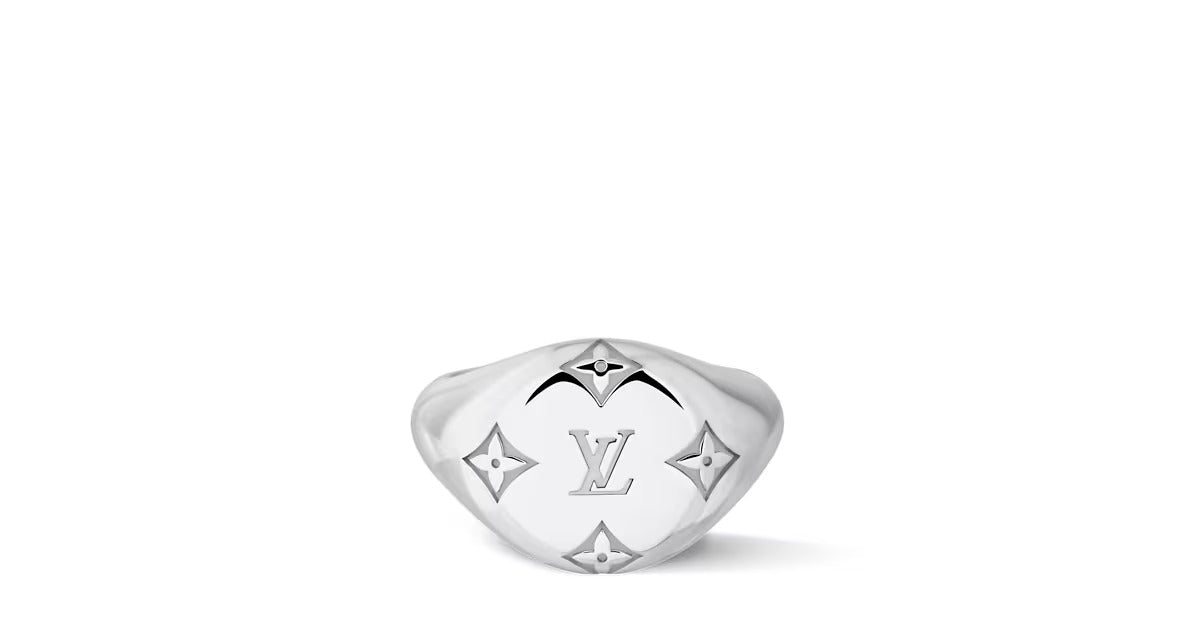 Les Gastons Vuitton Signet Ring, White Gold