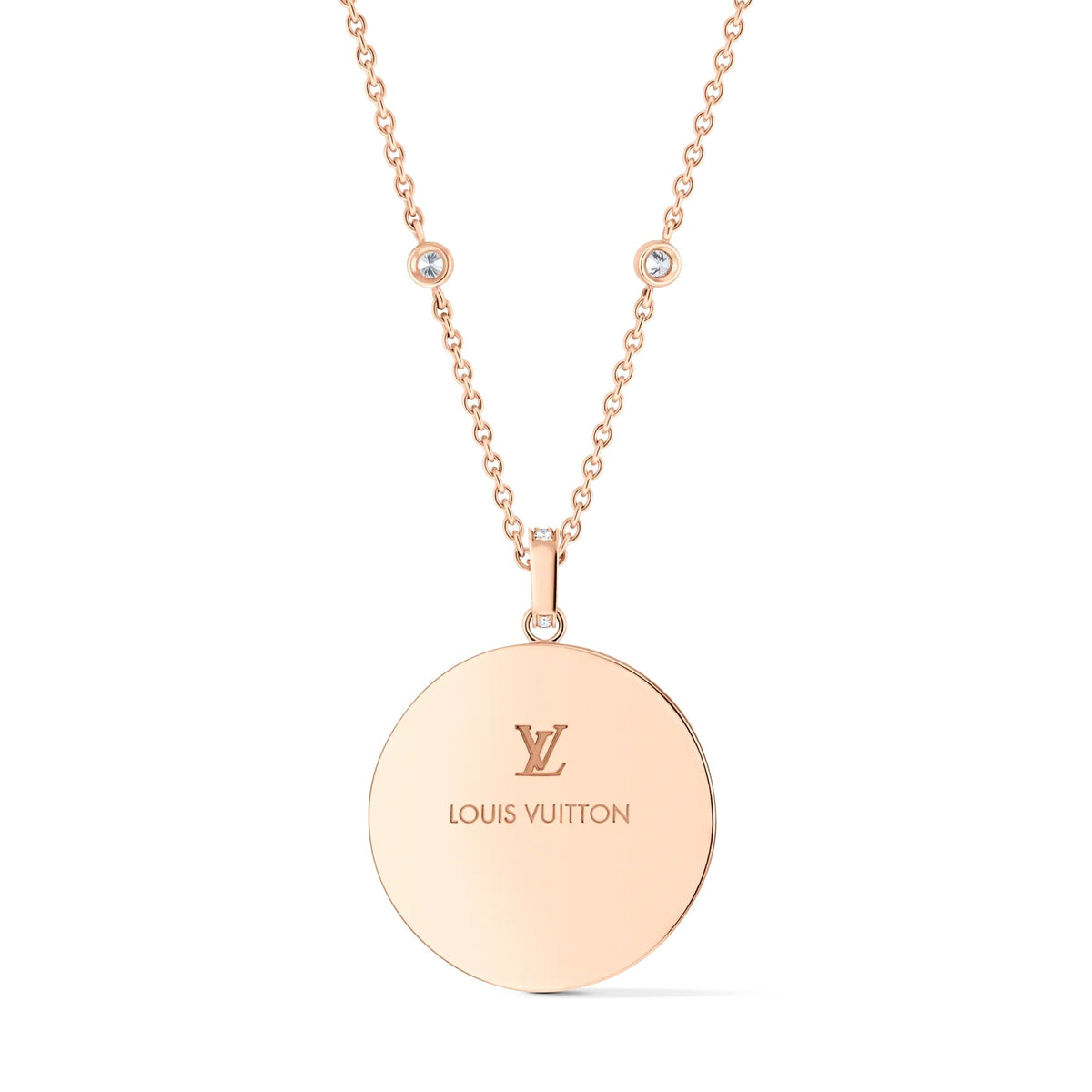 Color Blossom XL Sun Pendant, Pink Gold, White Mother-of-Pearl and Diamonds