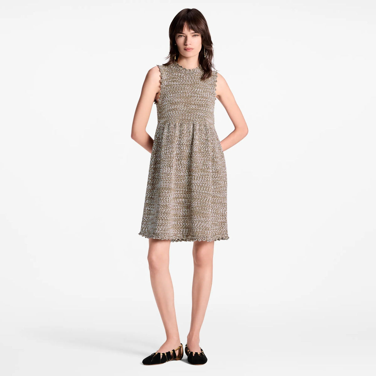 Tweed Knit Mini Dress