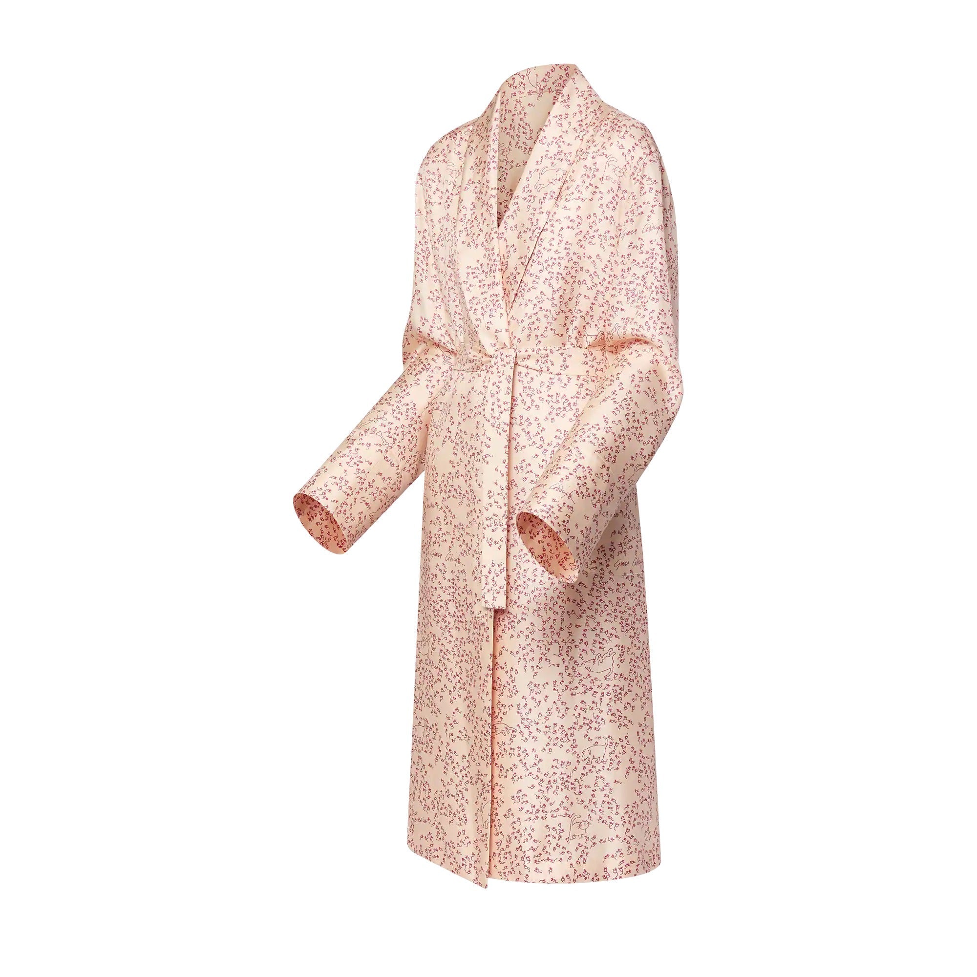 Cat-and-Mouse Print Robe