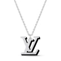 LV Large Pendant, White Gold, Diamonds and Black Lacquer