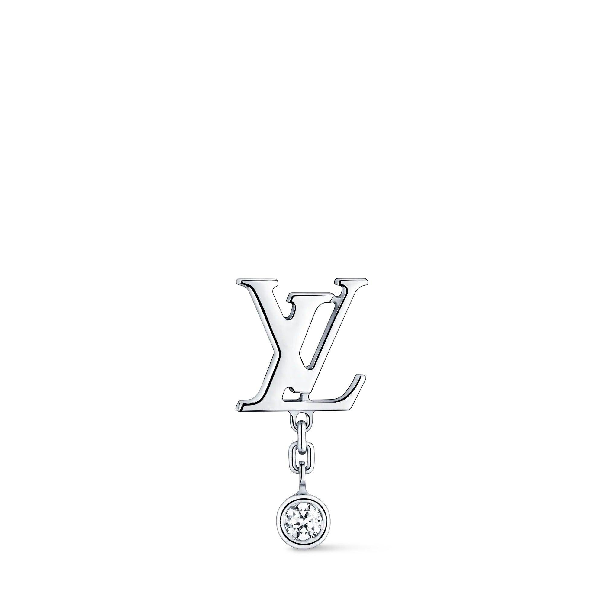 Idylle Blossom LV Ear Stud, White Gold And Diamond - Per Unit