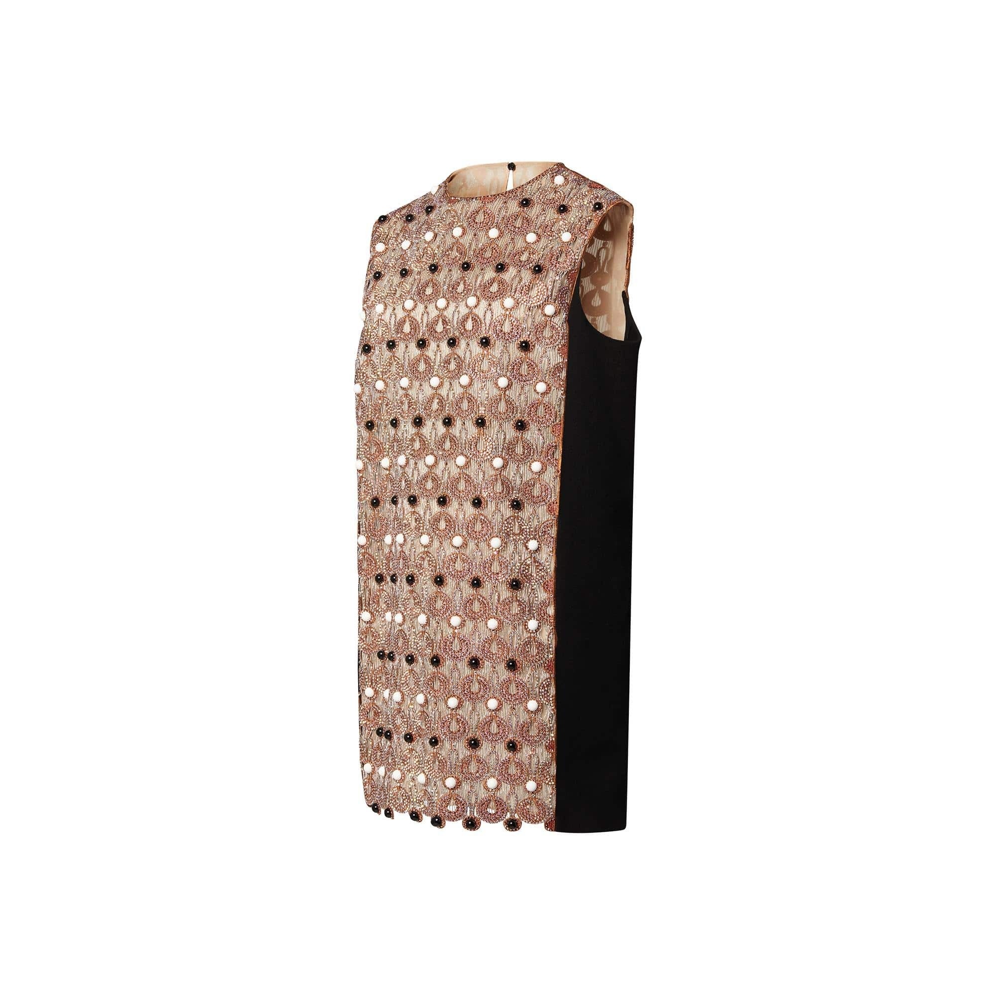 Beaded Embroidered Mini Dress