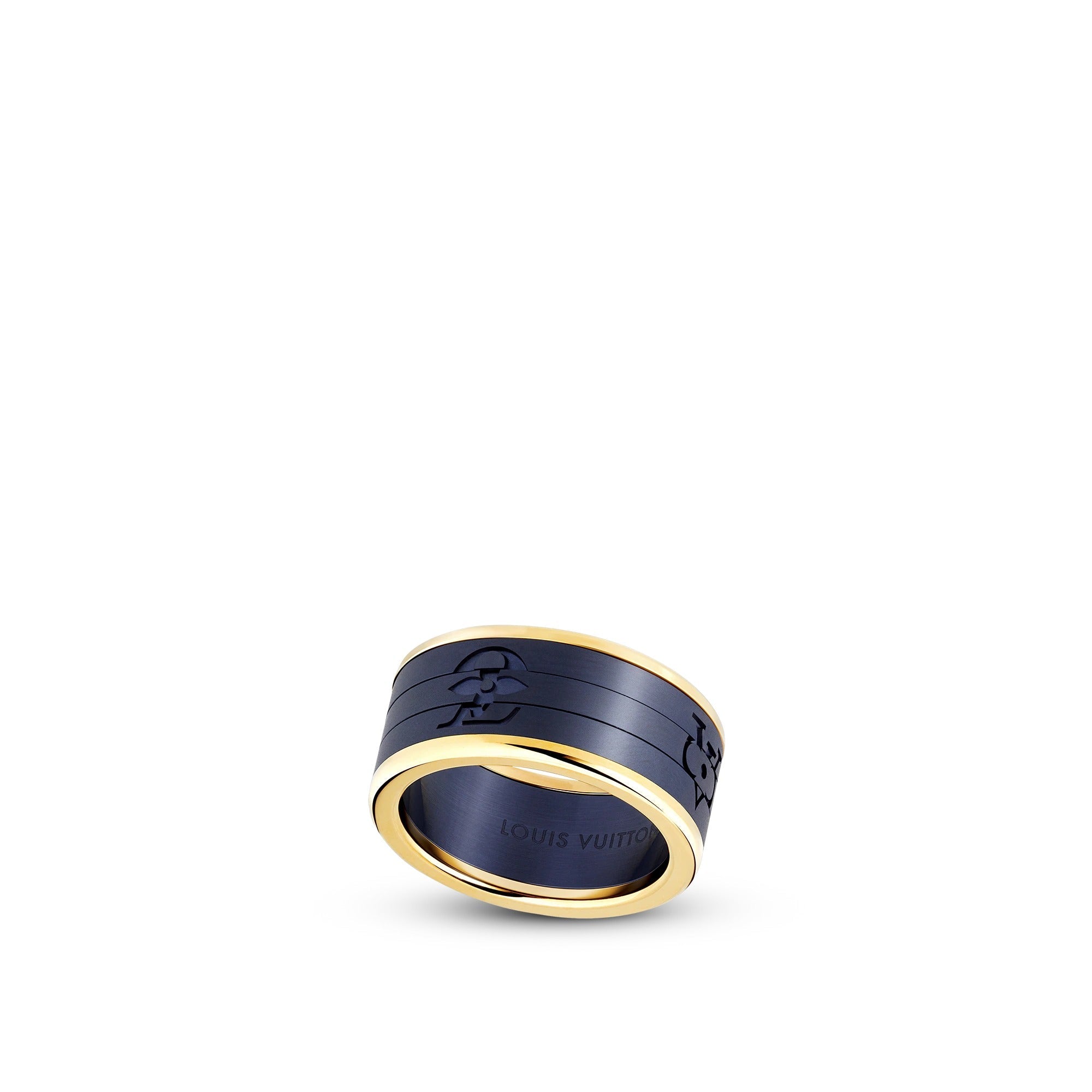Les Gastons Vuitton Puzzle Ring, Yellow Gold and Blue Titanium