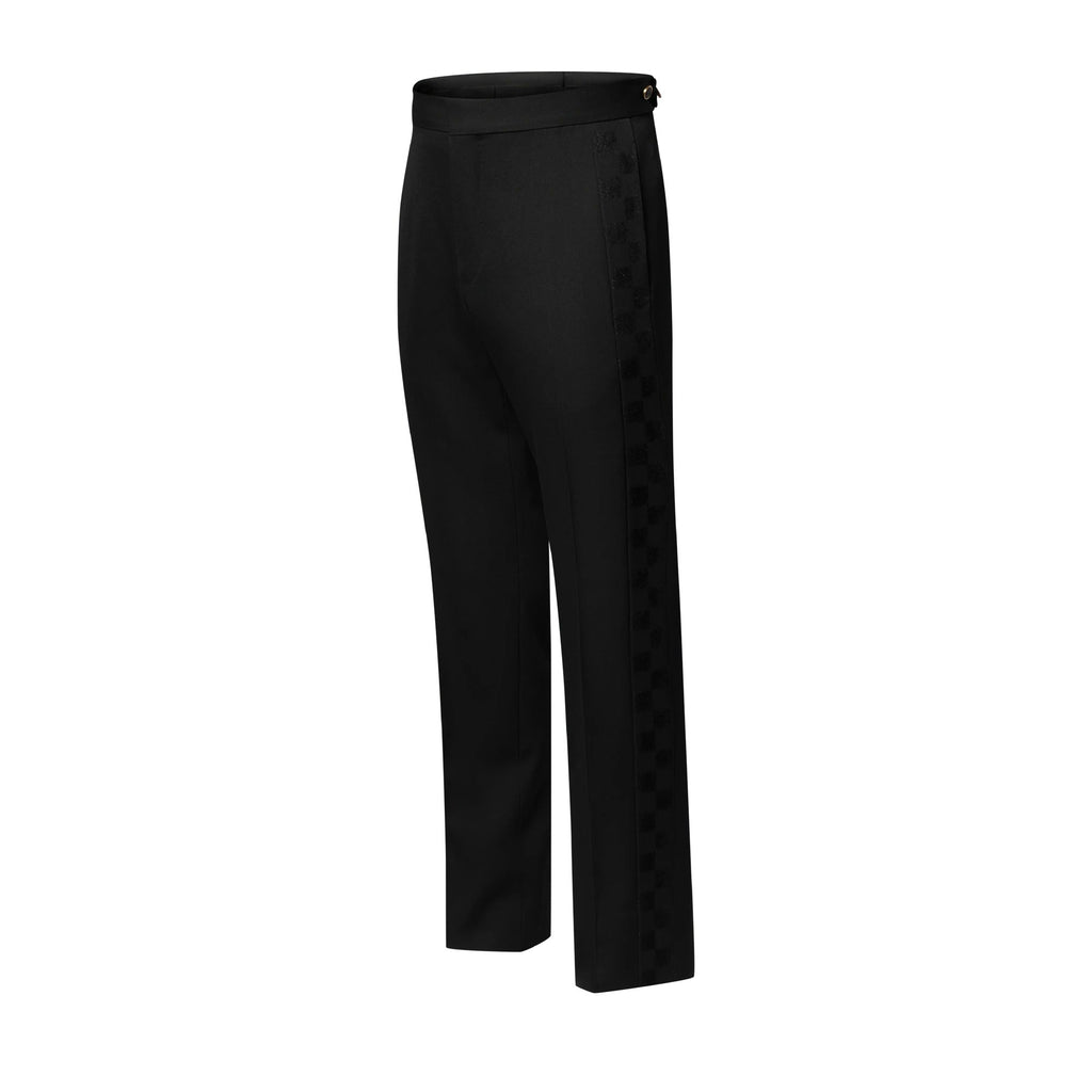 Damier Flock Tuxedo Evening Pants