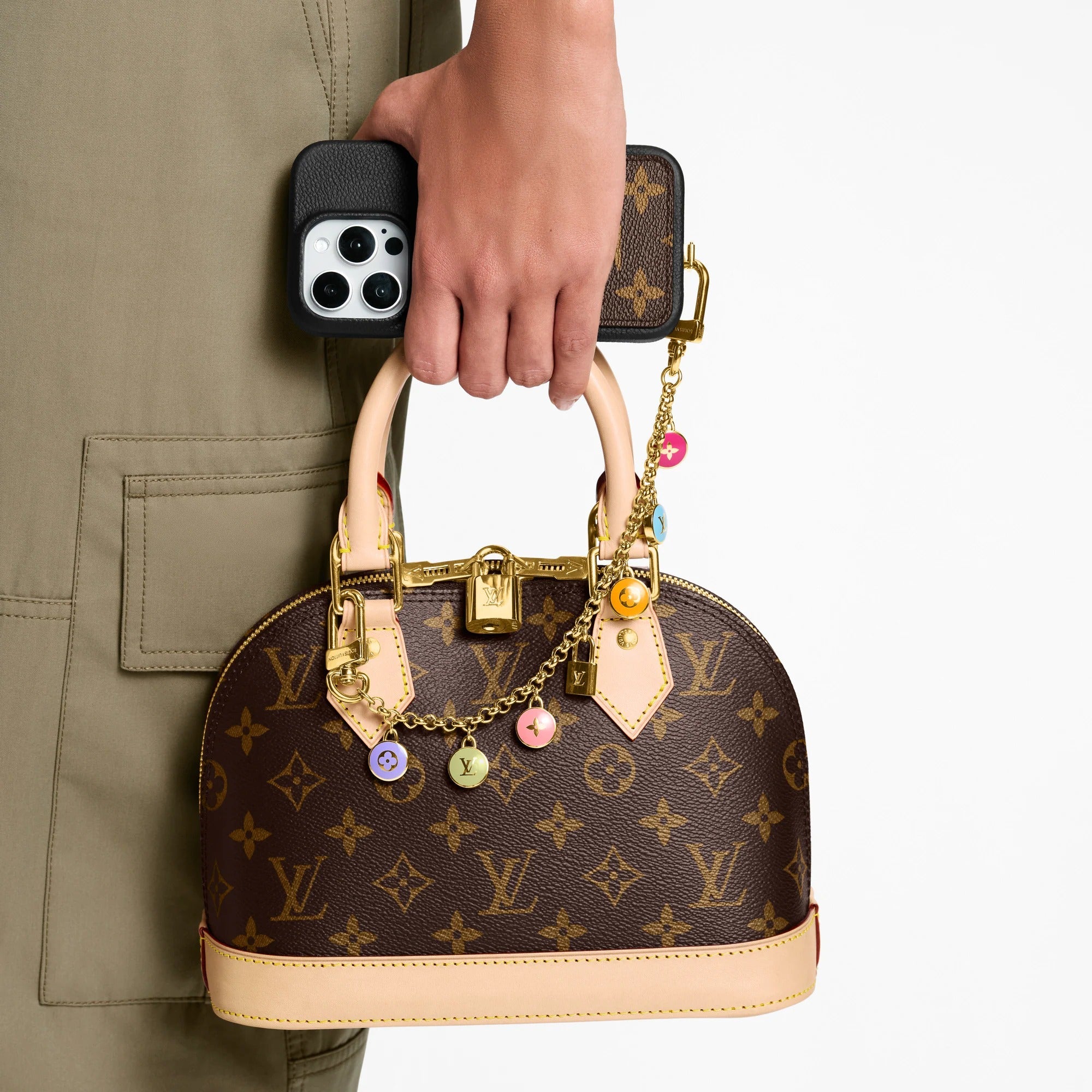 LV Confetti Chain Bag Charm