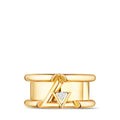 LV Volt One Band Ring, Yellow Gold And Diamond