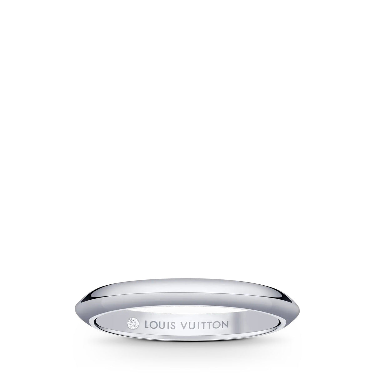 LV Diamonds 2.5mm Band, Platinum