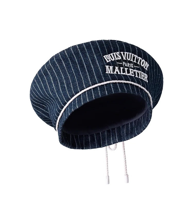 Denim Stripes Beret