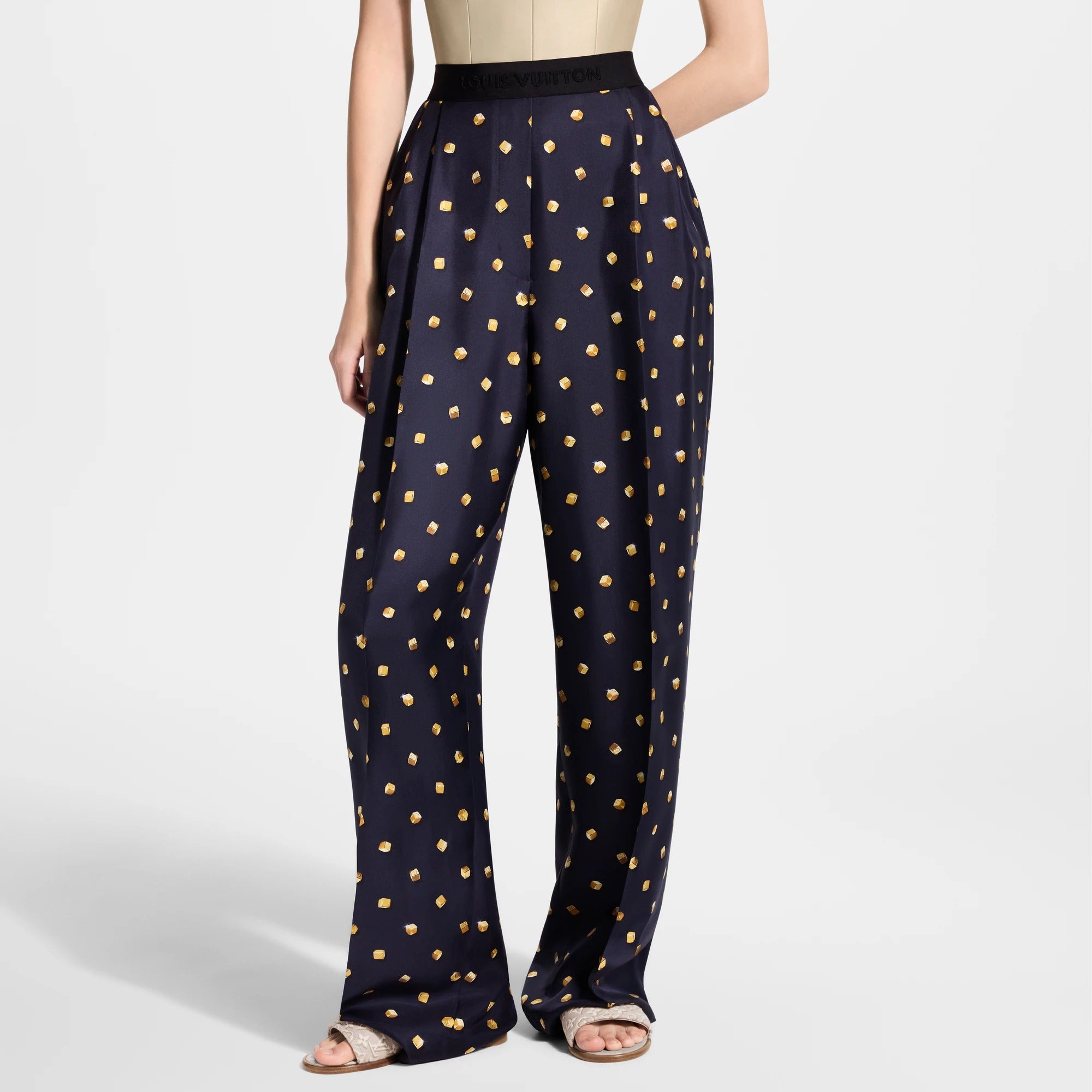 LV Cube Tailored Wide-Leg Pants