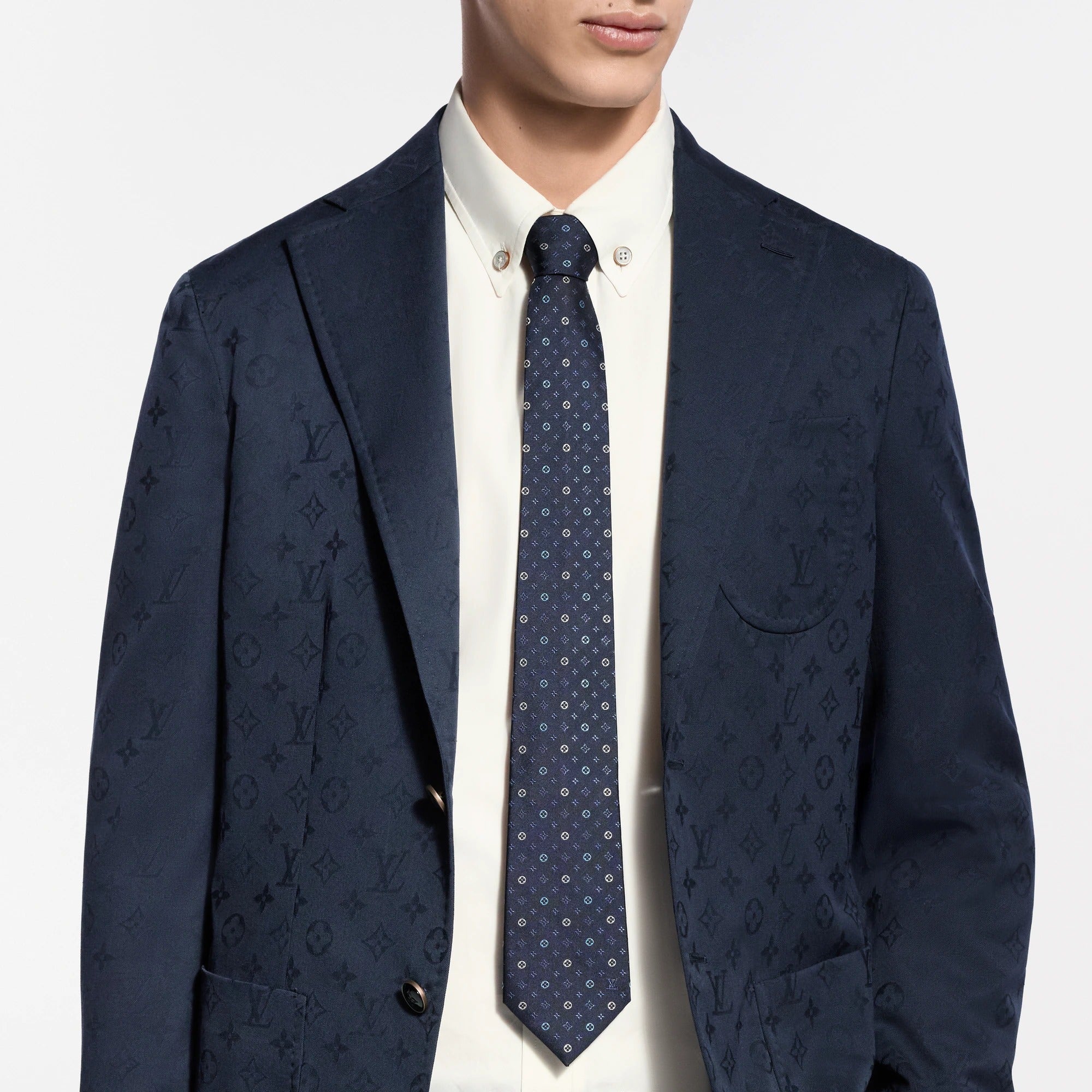Monogram Flower Tie