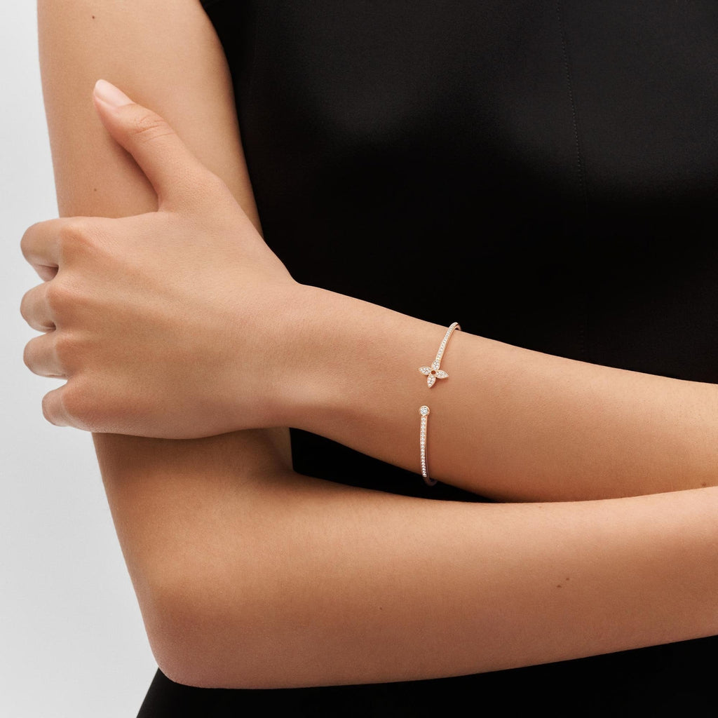 Idylle Blossom Twist Bracelet, Pink Gold And Diamonds