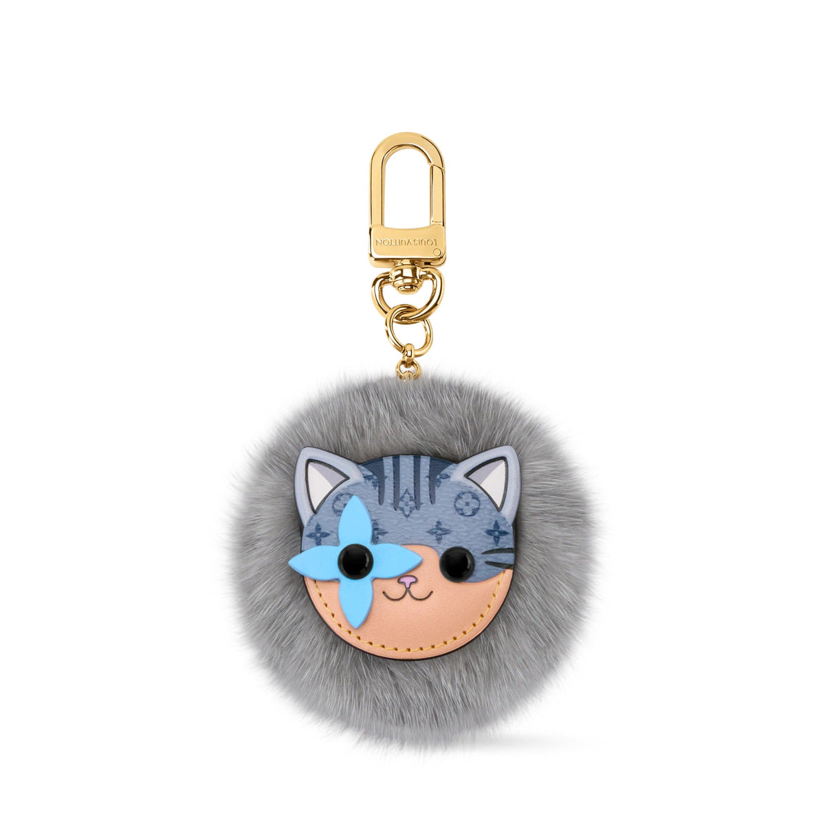 LV Cat Pompon Bag Charm