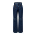 Monogram Accent Raw Denim Jeans
