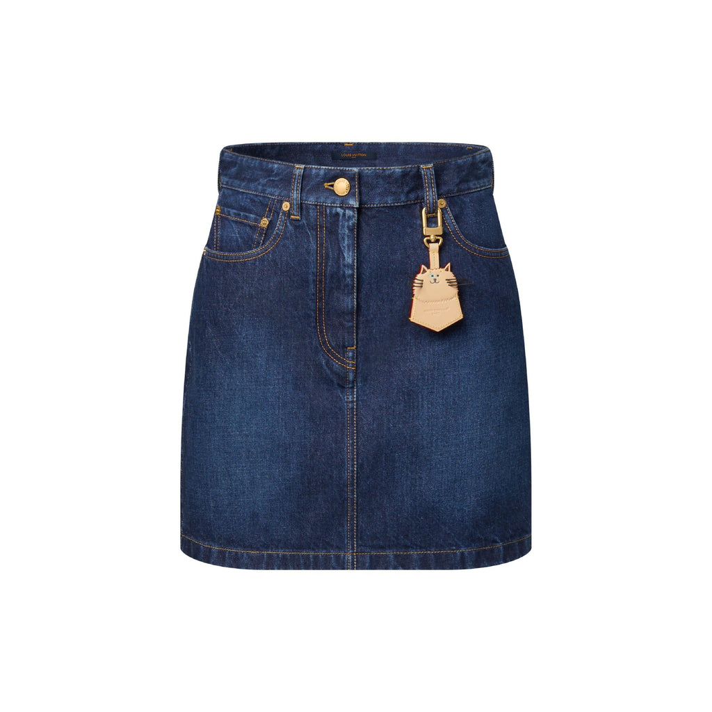 Washed Denim Skirt