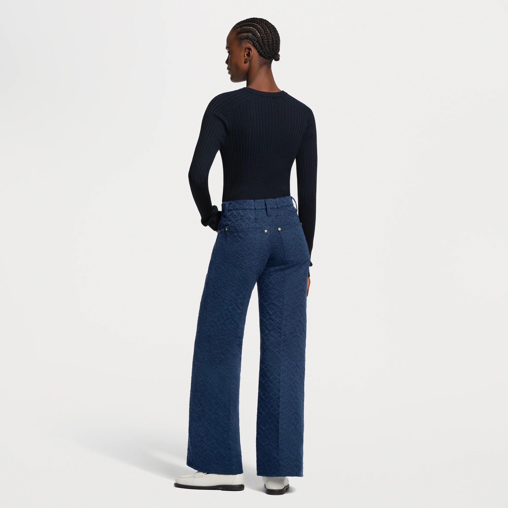 Monogram Jacquard Flared Pants