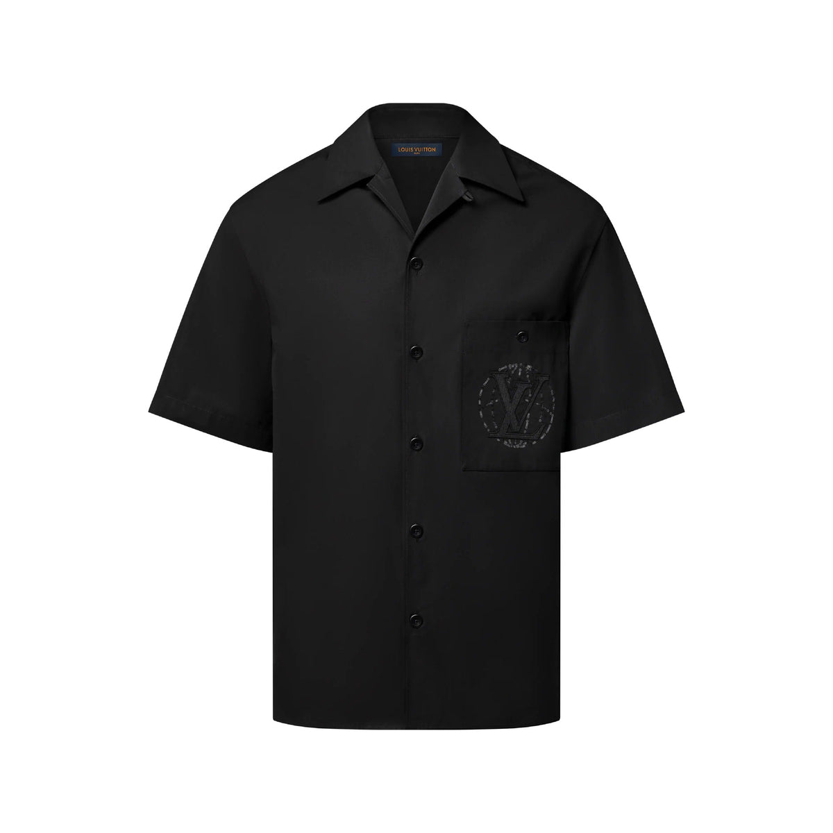 Embroidered Short-Sleeved Cotton Shirt