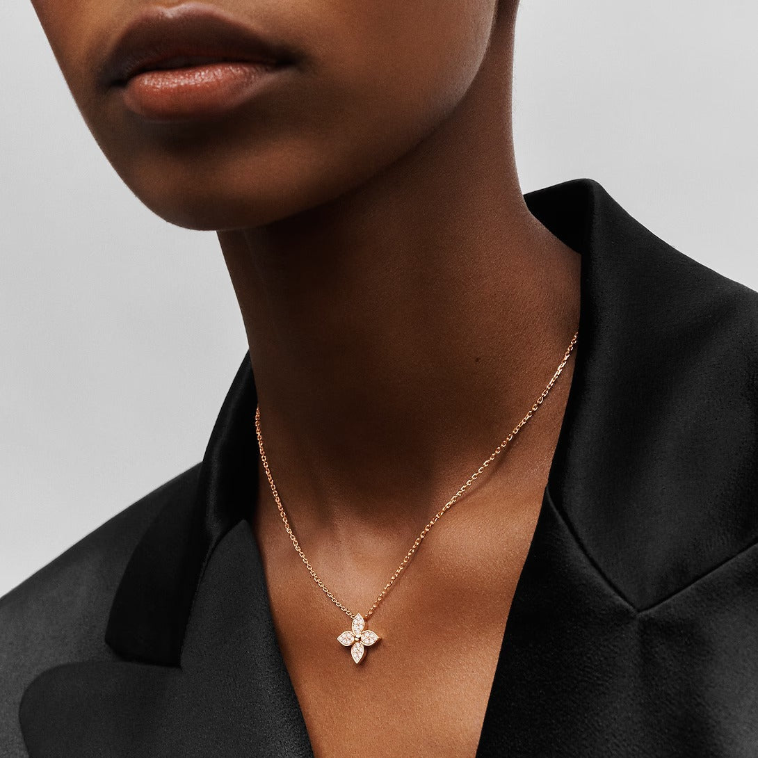 Idylle Blossom Pendant, Pink Gold And Diamonds