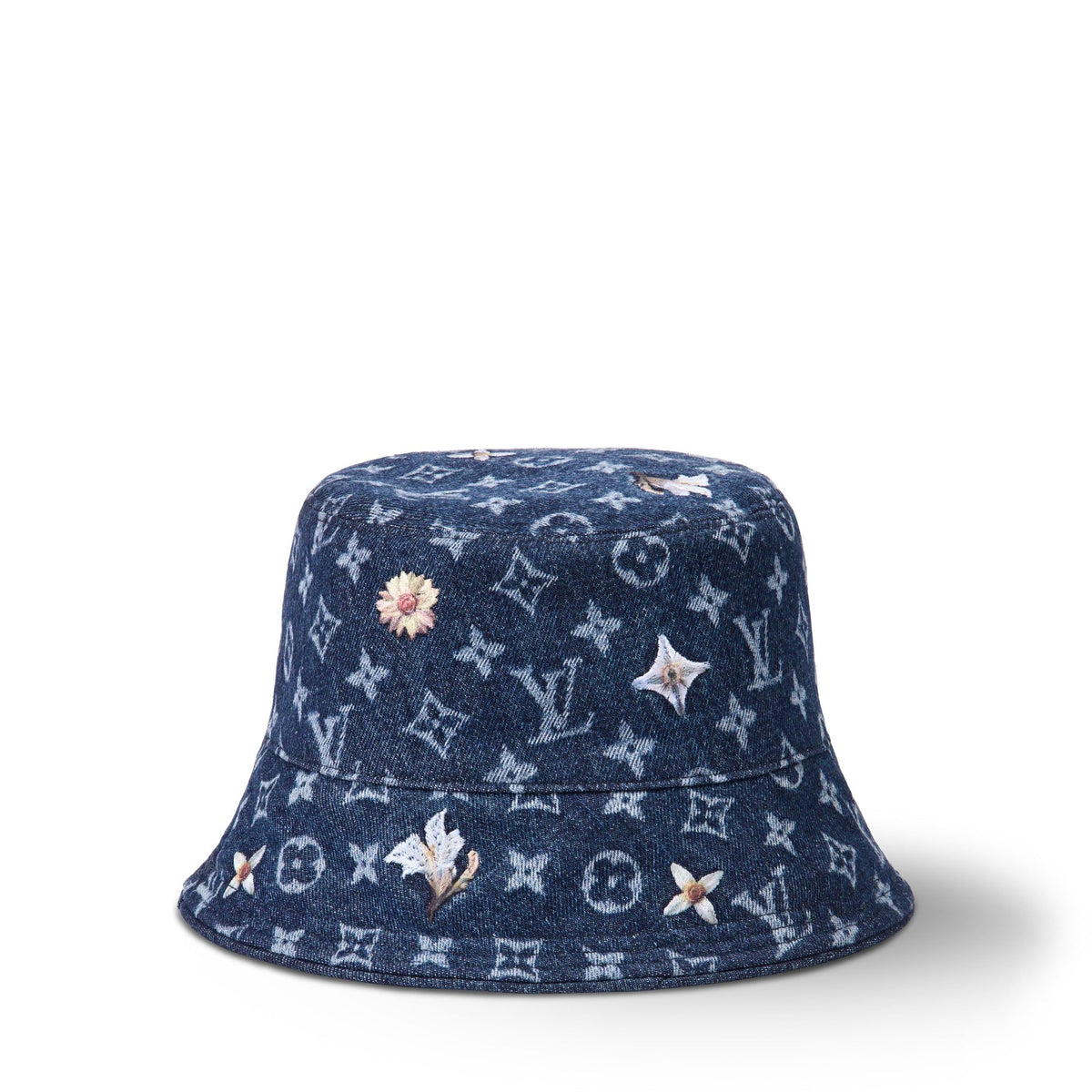 Monogram Flower Denim Bucket Hat