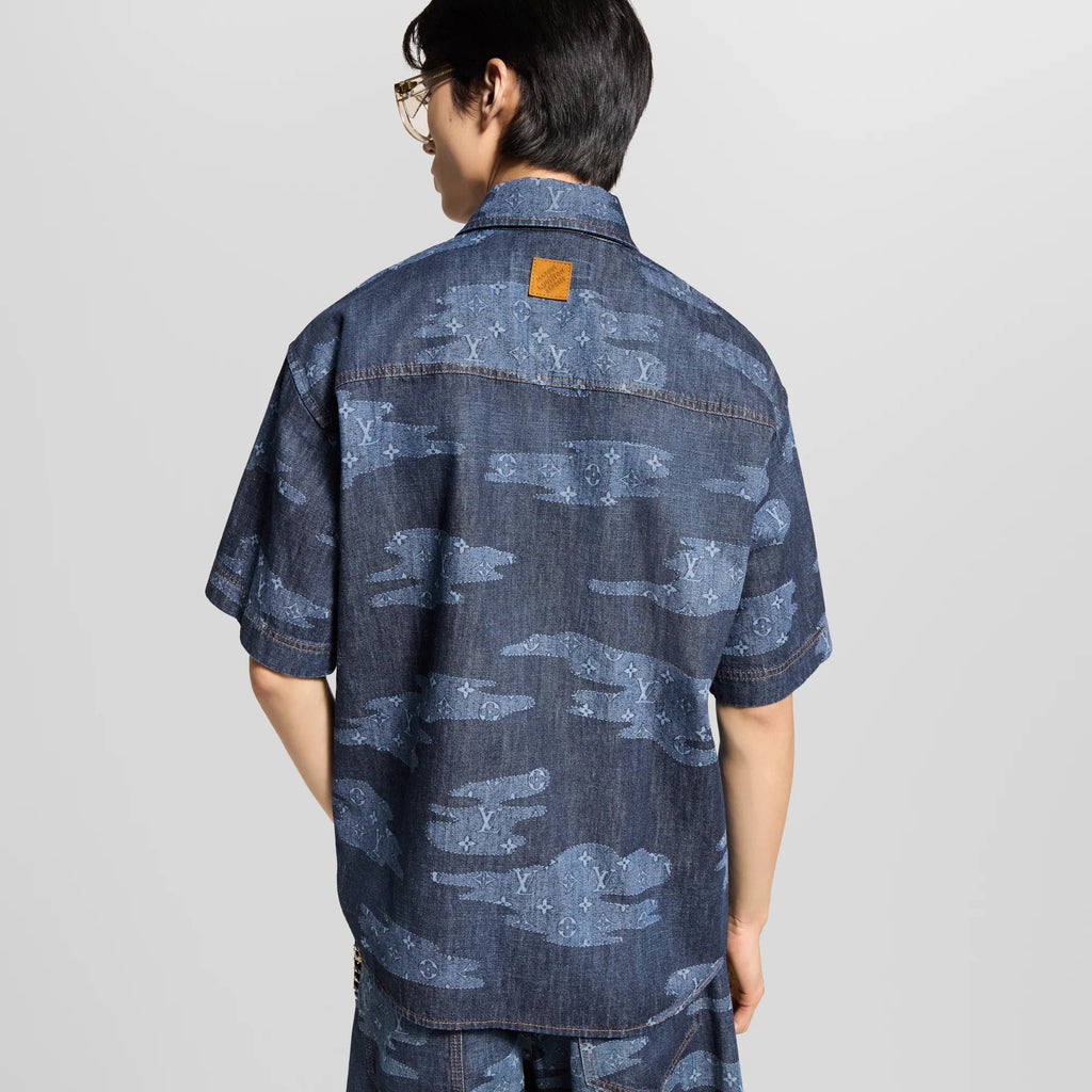 Monogram Short-Sleeved Chambray Shirt