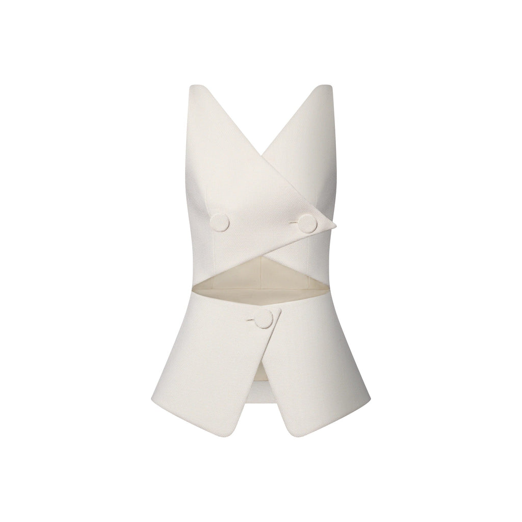 Cut-Out Waistcoat Top