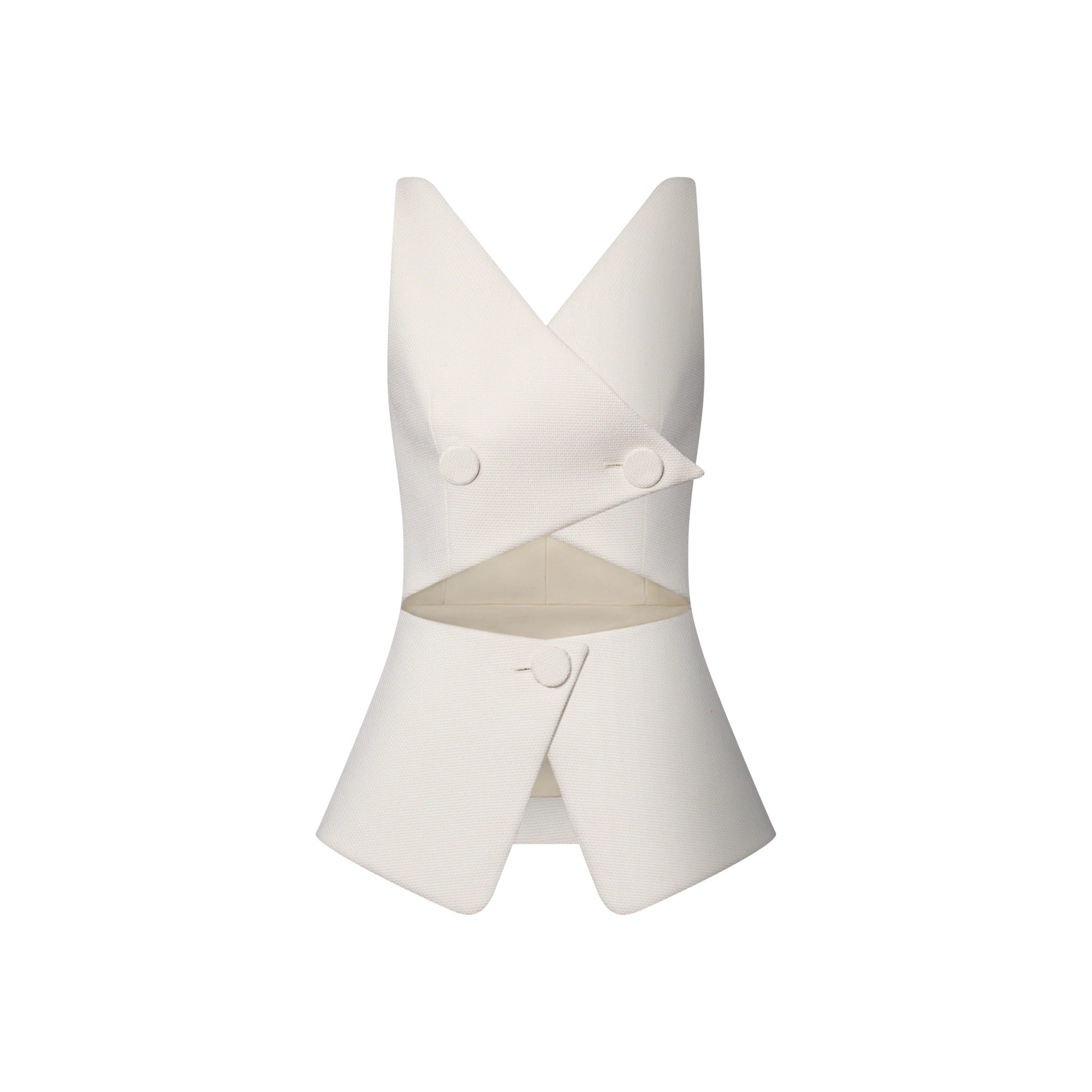 Cut-Out Waistcoat Top