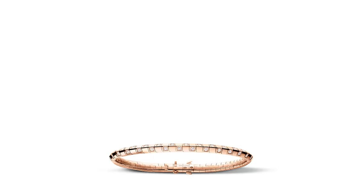 Le Damier de Louis Vuitton Small Bracelet, Rose Gold and Diamonds