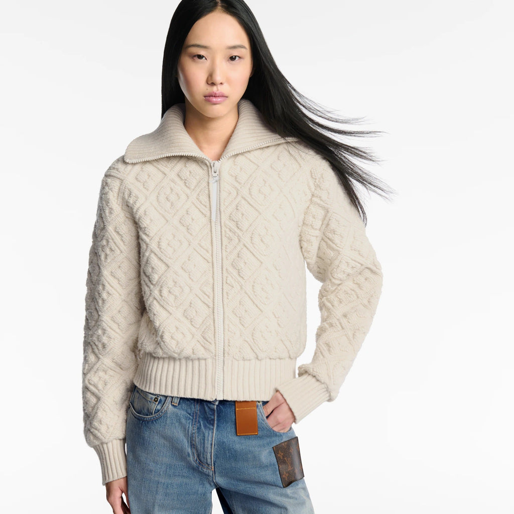 Shearling-Effect Monogram Jacket