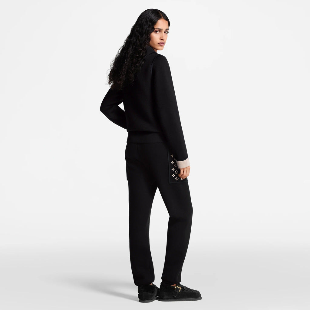 Monogram Accent Zip-Up Hoodie