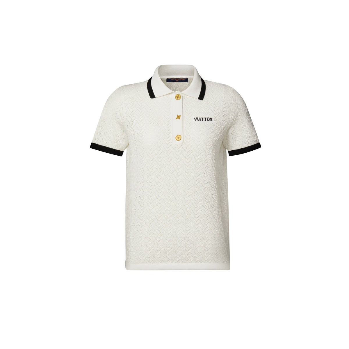 Pointelle Polo Top