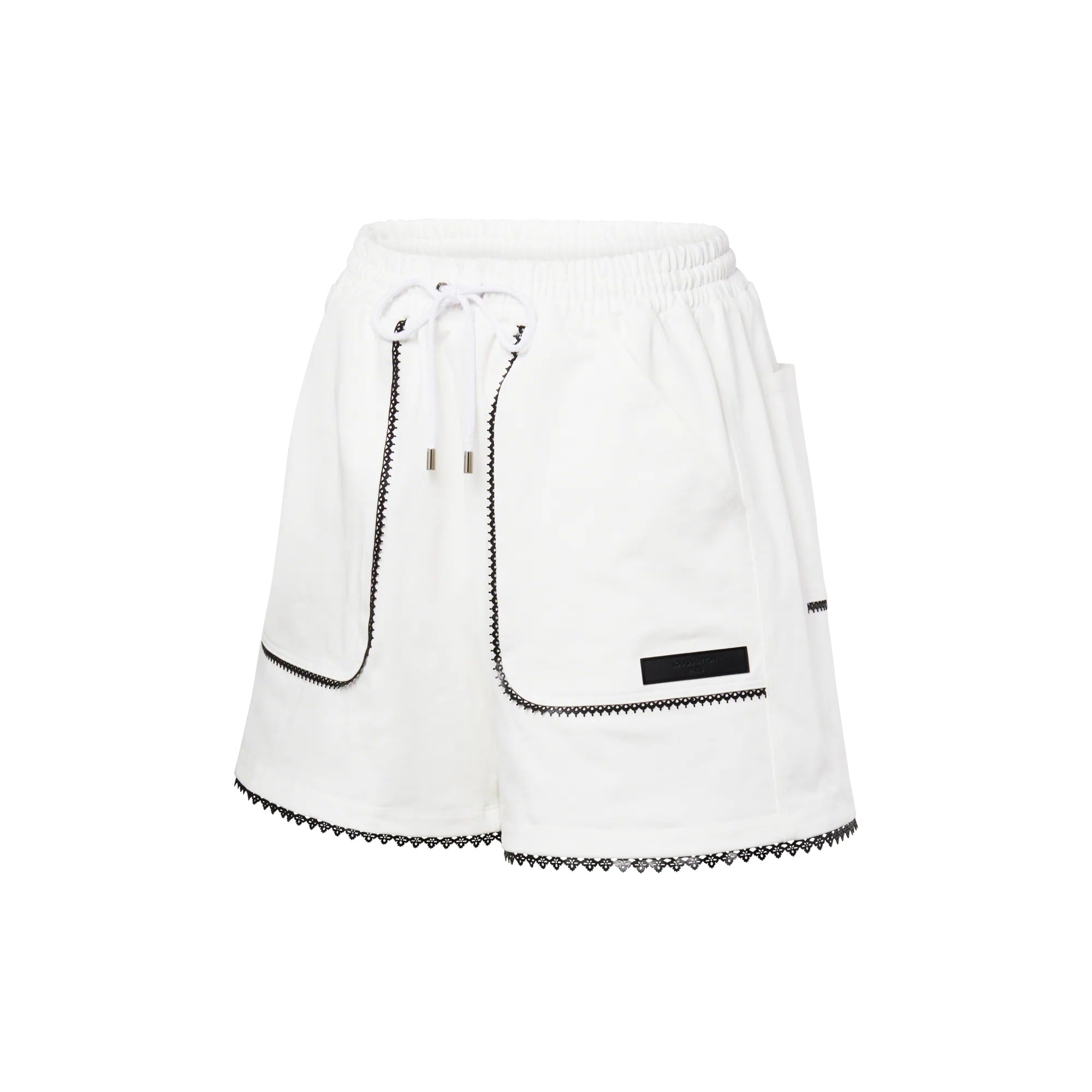 Graphic Lace Accent Shorts
