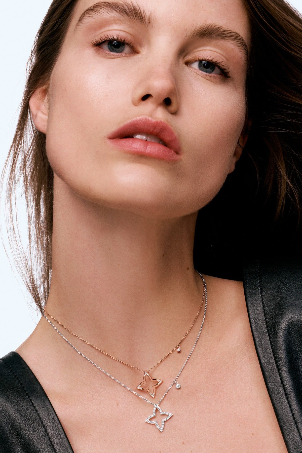 Ombre Blossom Pendant, White Gold and Diamonds