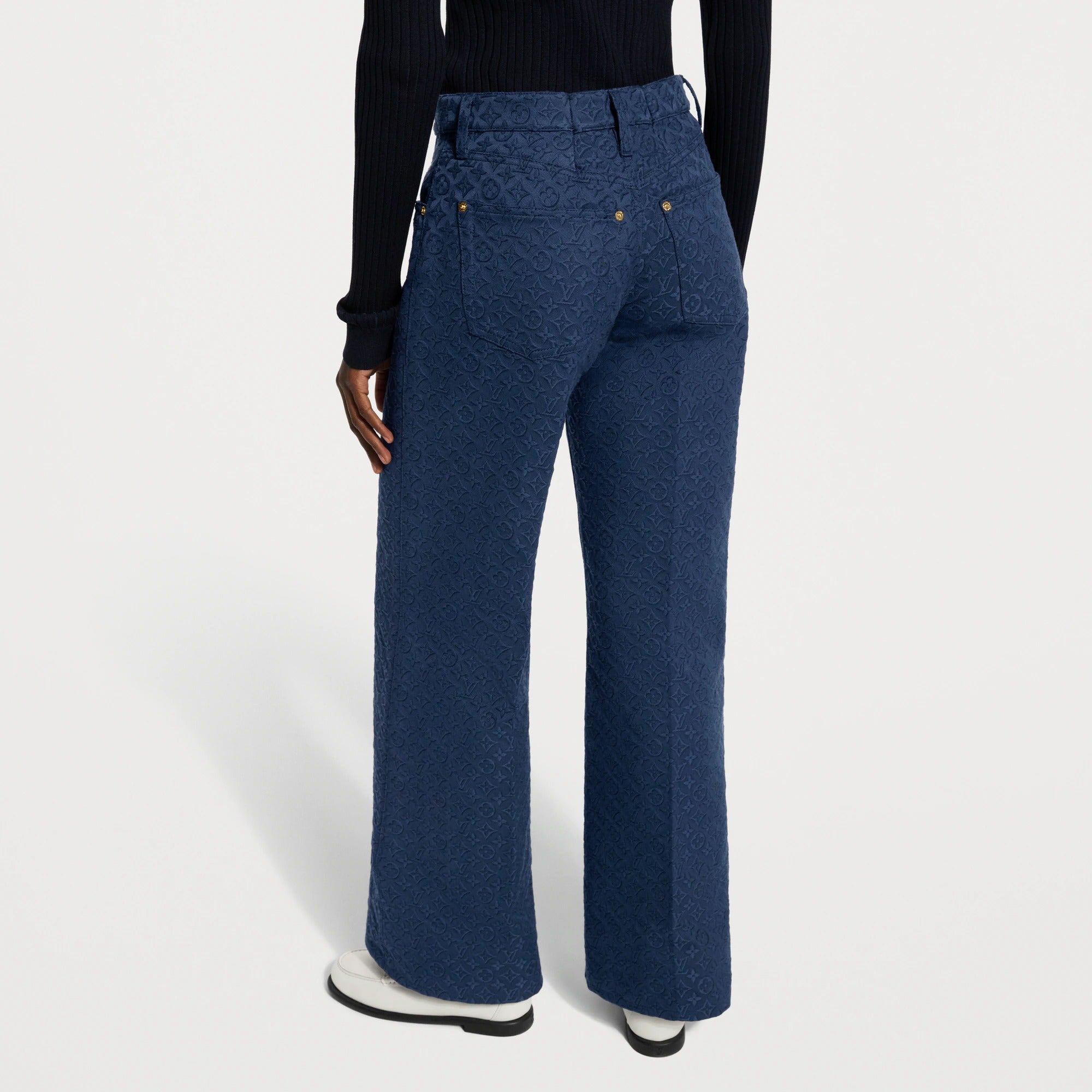 Monogram Jacquard Flared Pants