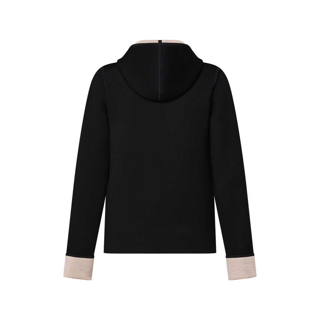 Monogram Accent Zip-Up Hoodie