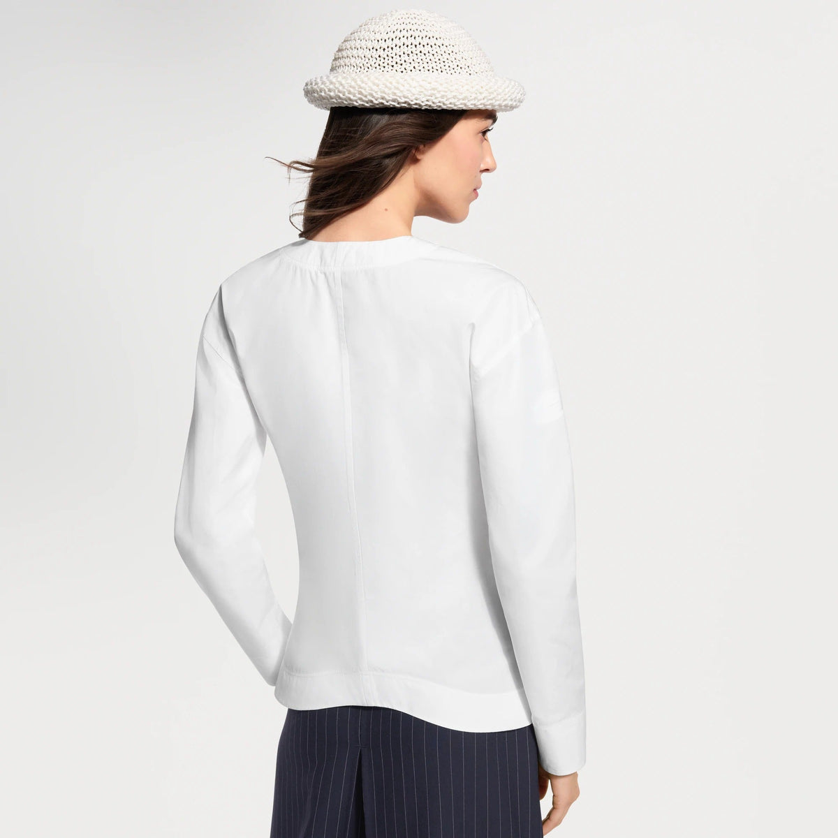 Asymmetrical Bib Blouse