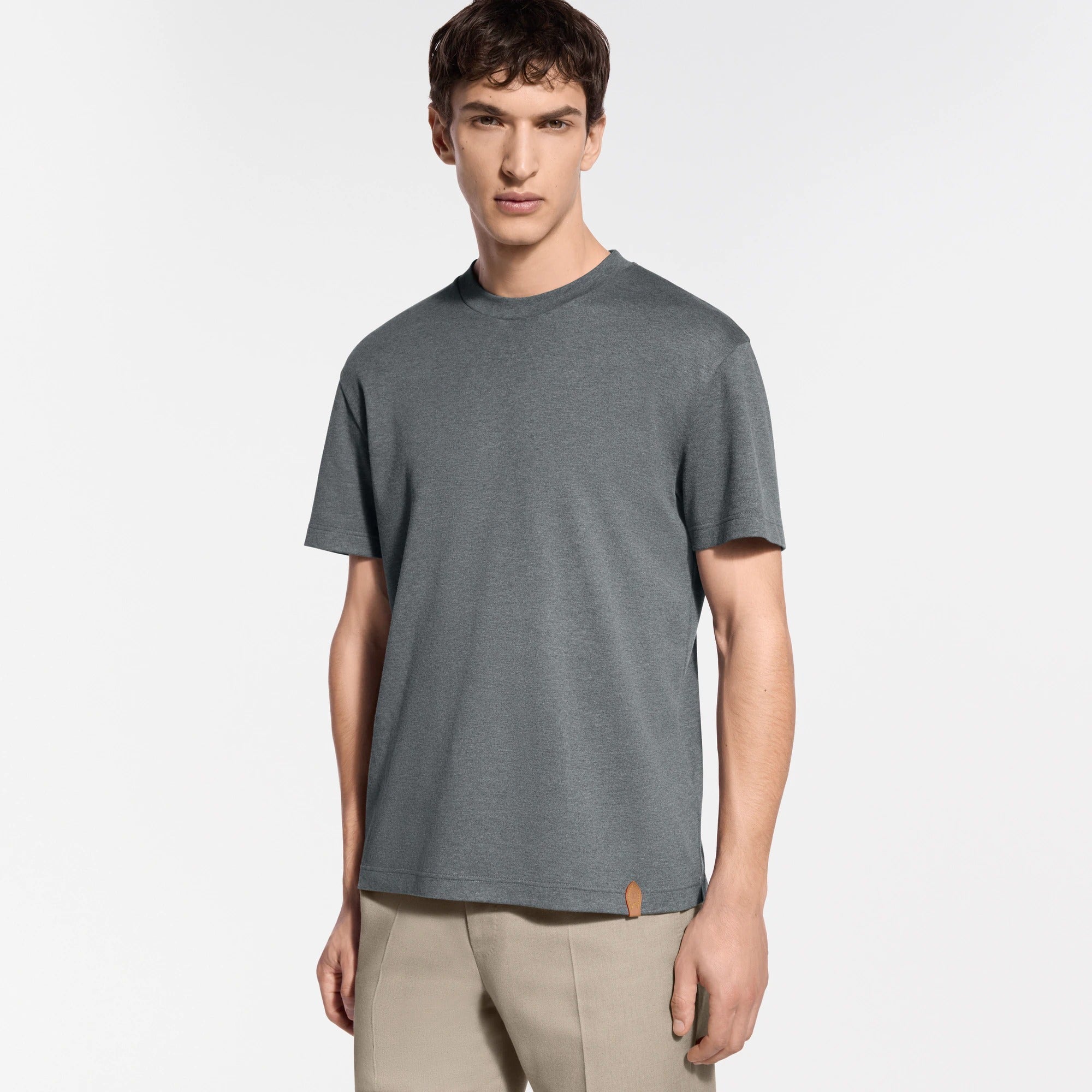 Cotton-Silk Short-Sleeved T-Shirt