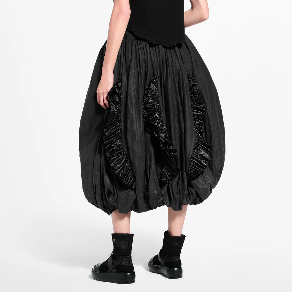 Ruffle Trim Balloon Skirt