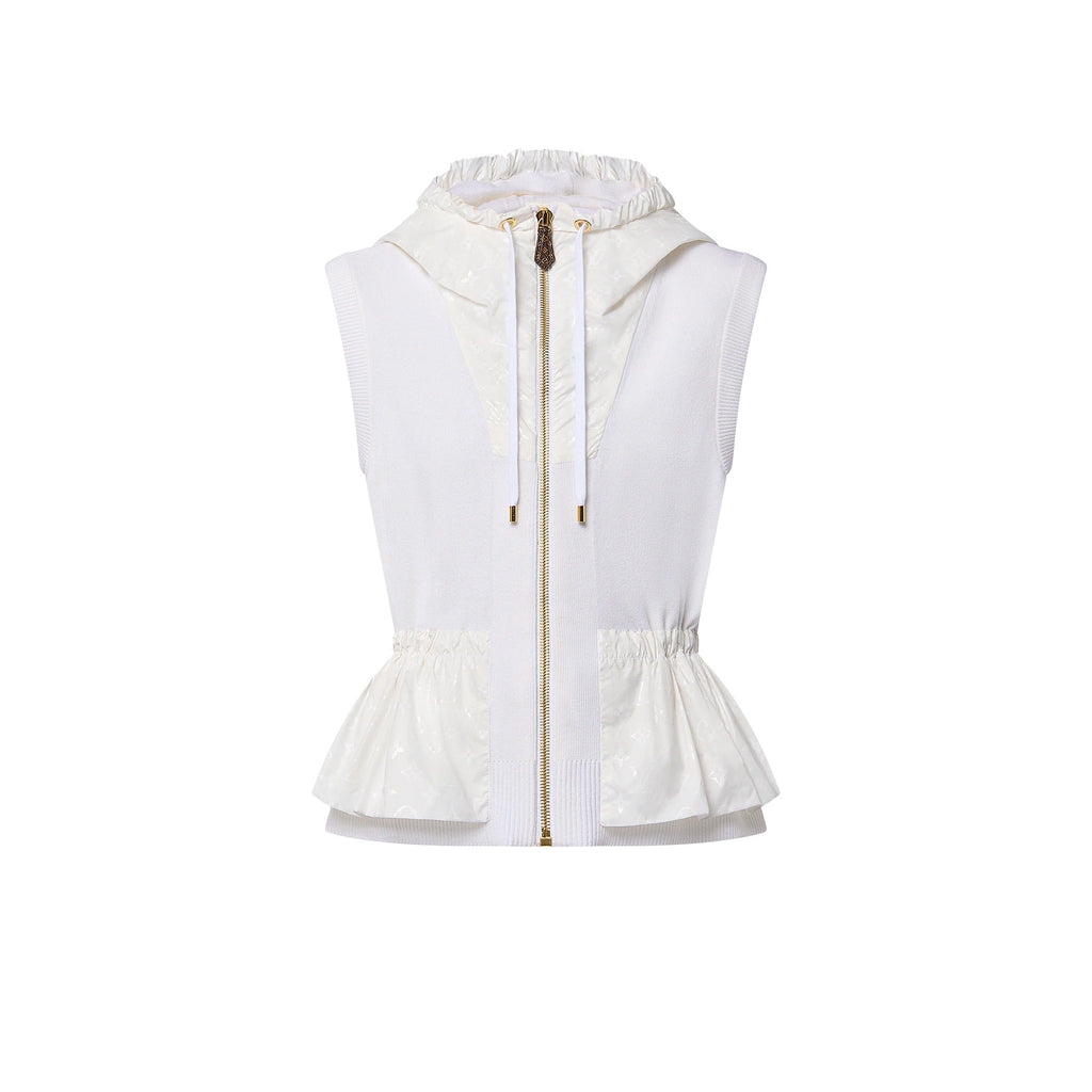 Monogram Accent Peplum Gilet