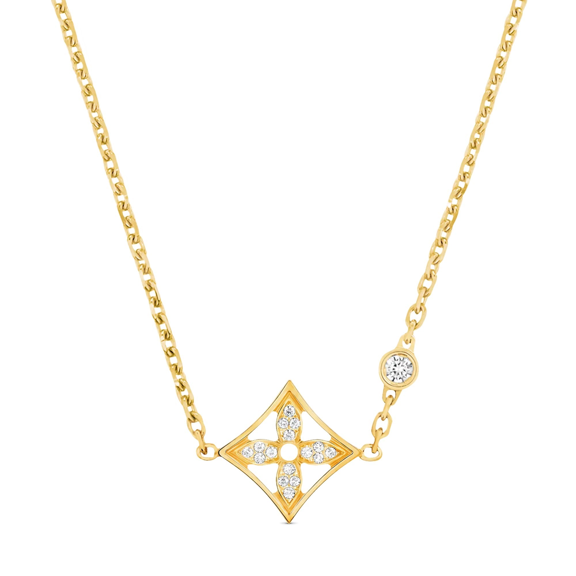 Idylle Blossom Pendant, Yellow Gold And Diamonds
