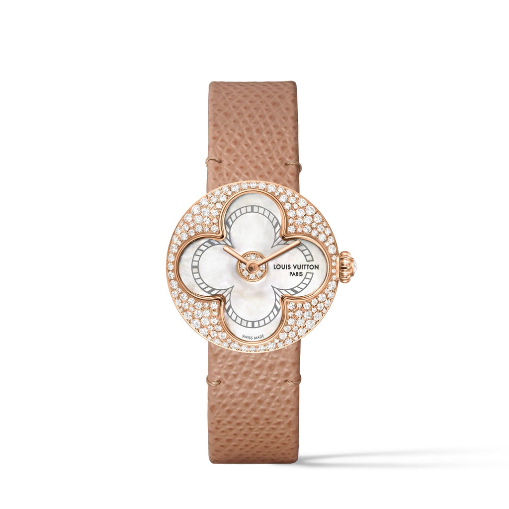 Color Blossom, Quartz, 26 MM, Rose Gold, White Mother-Of-Pearl and Diamonds