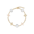 Idylle Blossom bracelet, 3 golds and diamonds