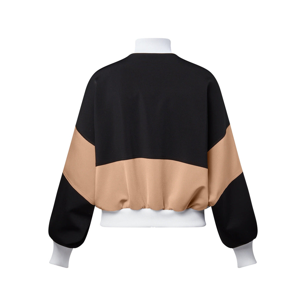 Color-Blocked Bomber Jacket