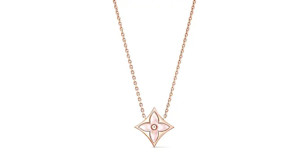 Color Blossom M Star Pendant, Rose Gold and Pink Mother-of-Pearl