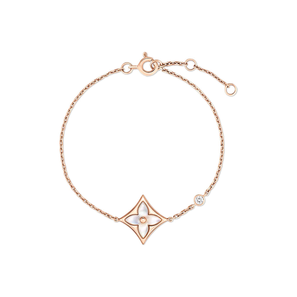 Color Blossom BB Star Bracelet, Pink Gold, White Mother-of-Pearl and Diamond