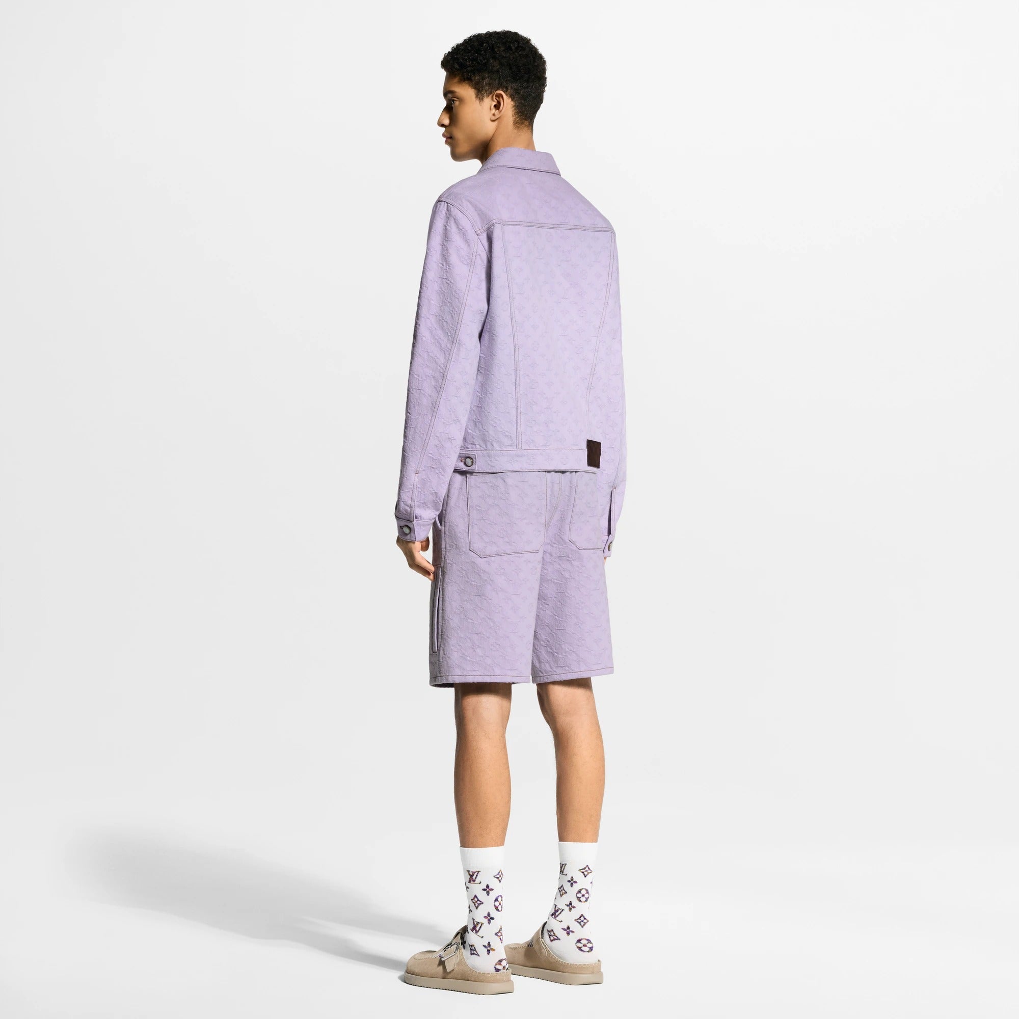 Monogram Jacquard Denim Workwear Shorts