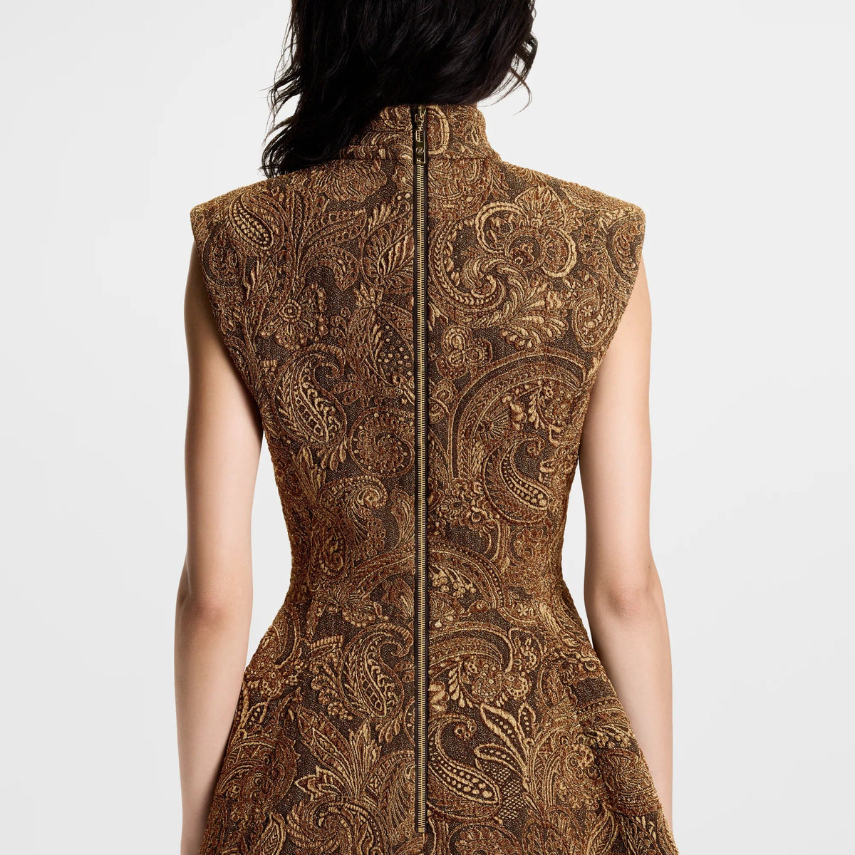 Lurex Jacquard A-Line Dress