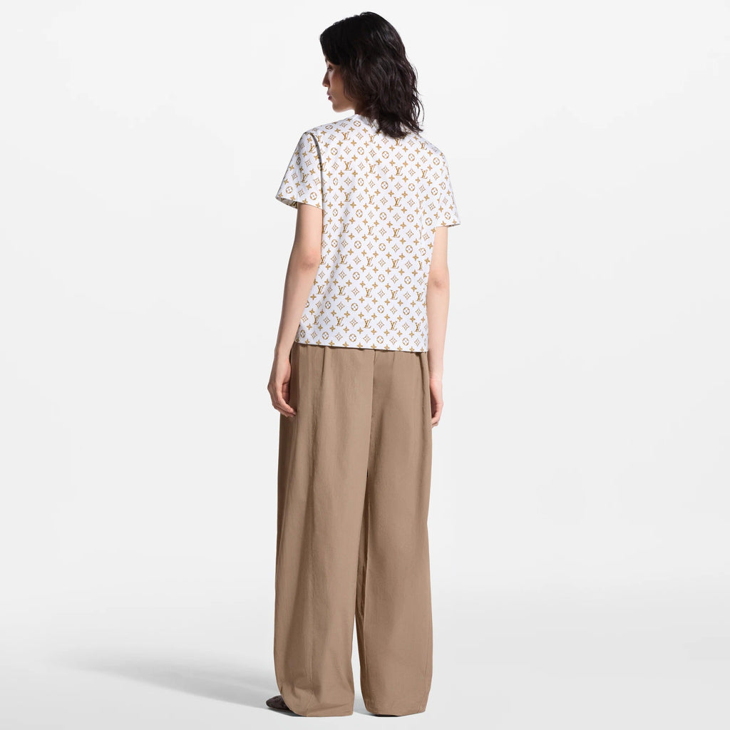 Woven Monogram Print T-Shirt